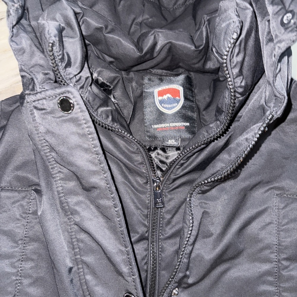 1 Madison Expedition Women's Insulated Hooded Parka Long Coat Jacket Sz Small - Picture 4 of 16